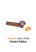 PieceMaker Karma silicone smoking hand pipe in Pumpkin Spice Latte with stainless steel bowl screen and spill-proof cap