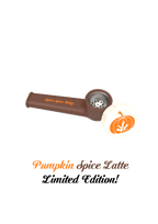 PieceMaker Karma silicone smoking hand pipe in Pumpkin Spice Latte with stainless steel bowl screen and spill-proof cap