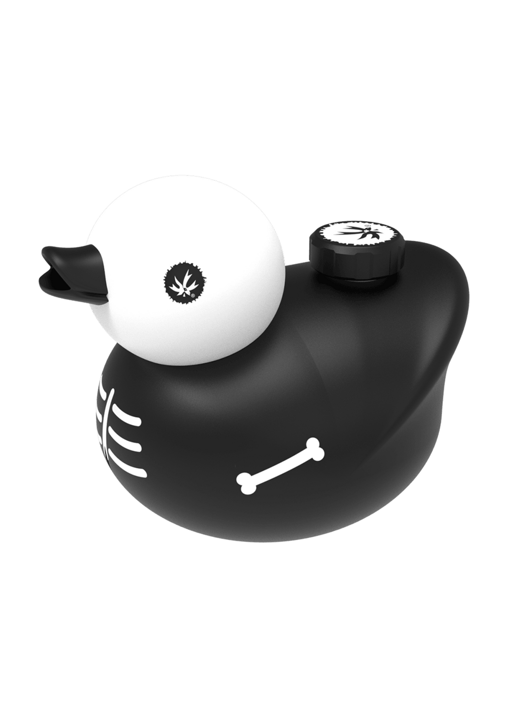 PieceMaker Kwack silicone duck bong water pipe in Halloween design with removable bowl and spill-proof cap